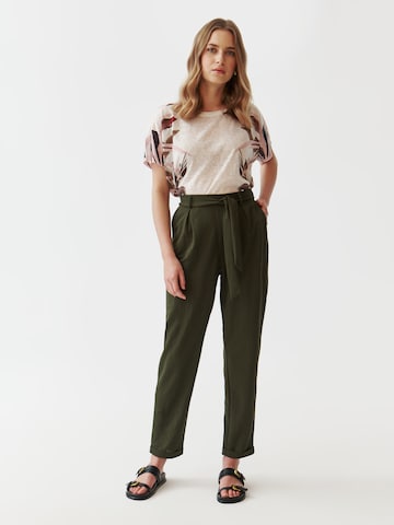 TATUUM Regular Bundfaltenhose 'Zamiria' in Grün