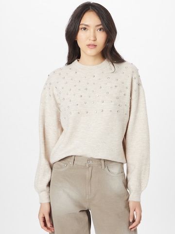 Pull-over NEW LOOK en beige : devant