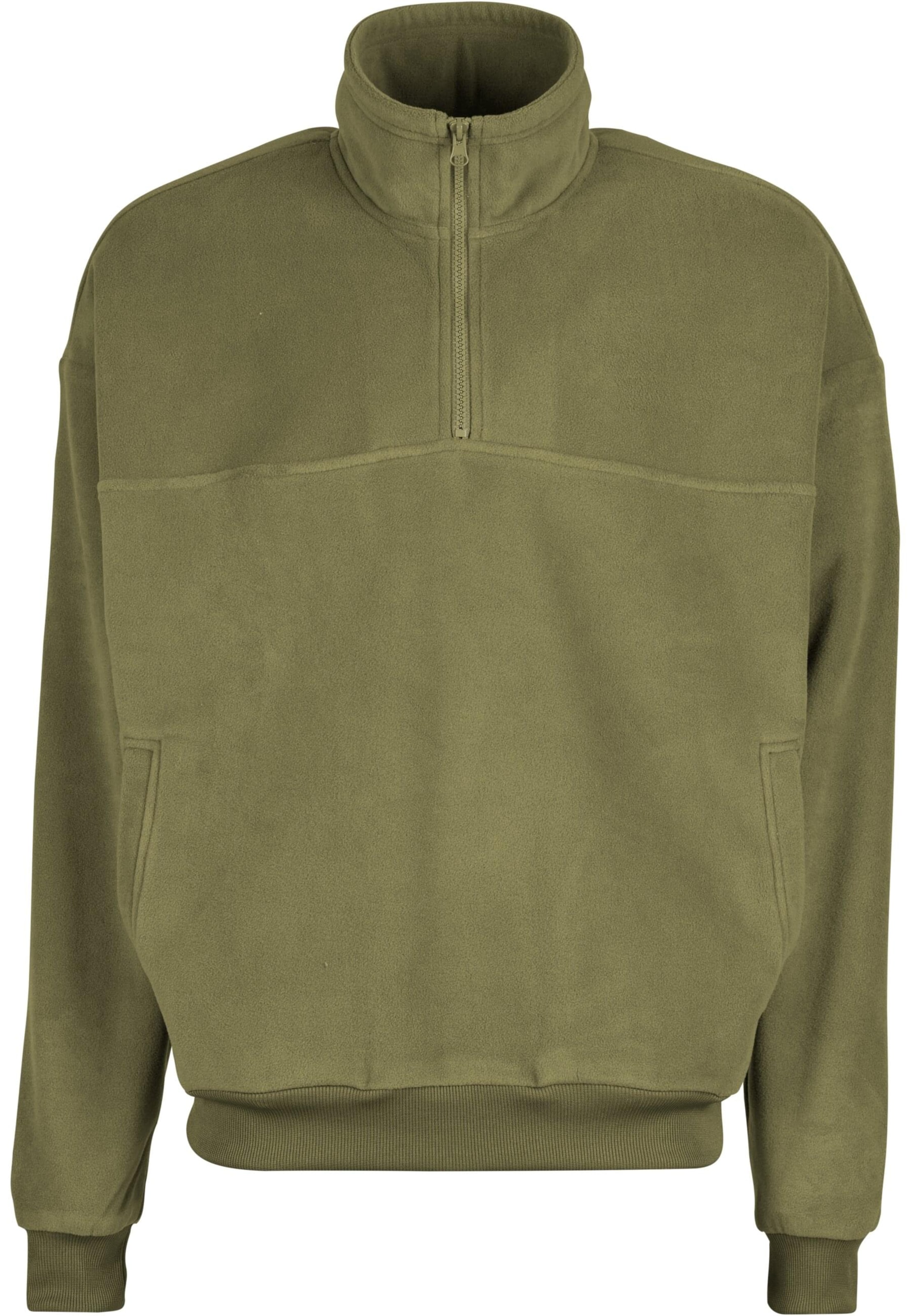 Veste en polaire Urban Classics en vert : devant