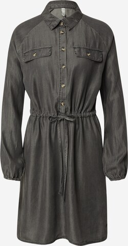 Robe-chemise 'EDITH' PULZ Jeans en noir : devant