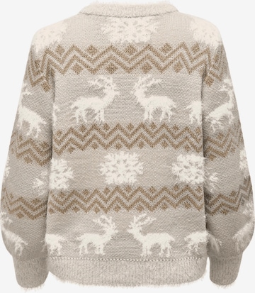 ONLY Pullover 'XMAS' in Beige