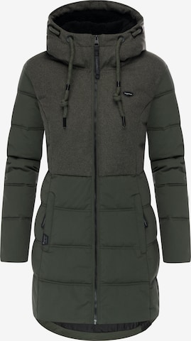 Manteau d’hiver 'Ashani' Ragwear en vert : devant
