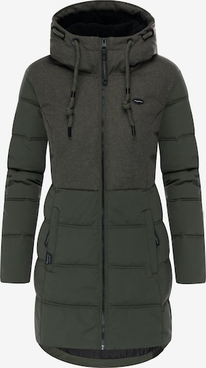 Ragwear Mantel 'Ashani' in dunkelgrün / schwarz, Produktansicht