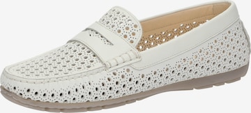 SIOUX Classic Flats in White: front