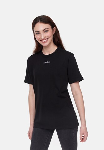 smiler. Shirt 'laugh.' in Black