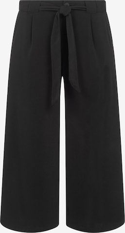 Ragwear Wide leg Pleat-Front Pants 'Yara' in Black: front