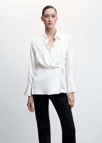 Bluză 'Blancu' de la MANGO pe alb: față