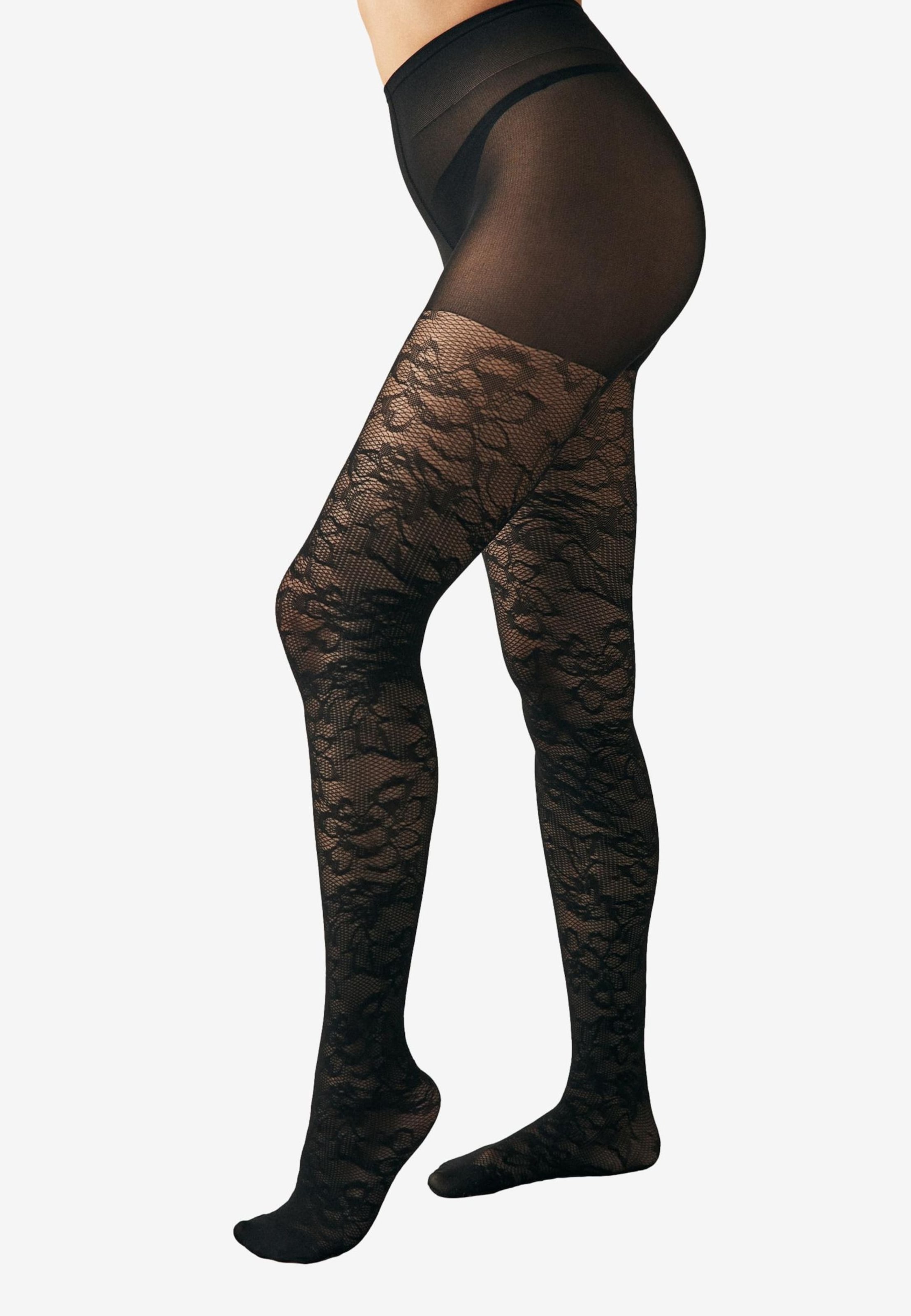 Next Фини чорапогащи в черно: отпред