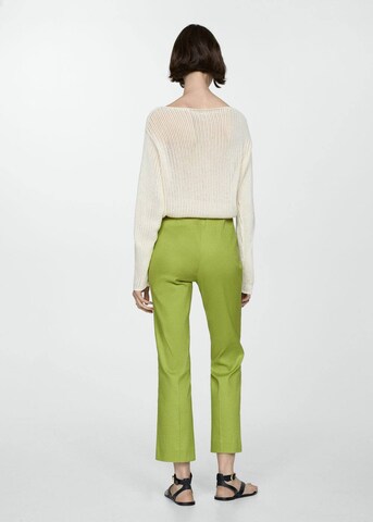 MANGO Bootcut Broek 'Santori' in Groen