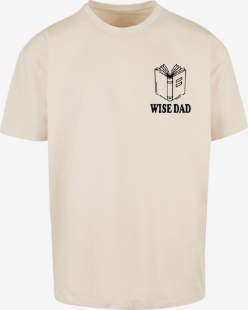 T-Shirt 'Wise Dad' F4NT4STIC en beige : devant