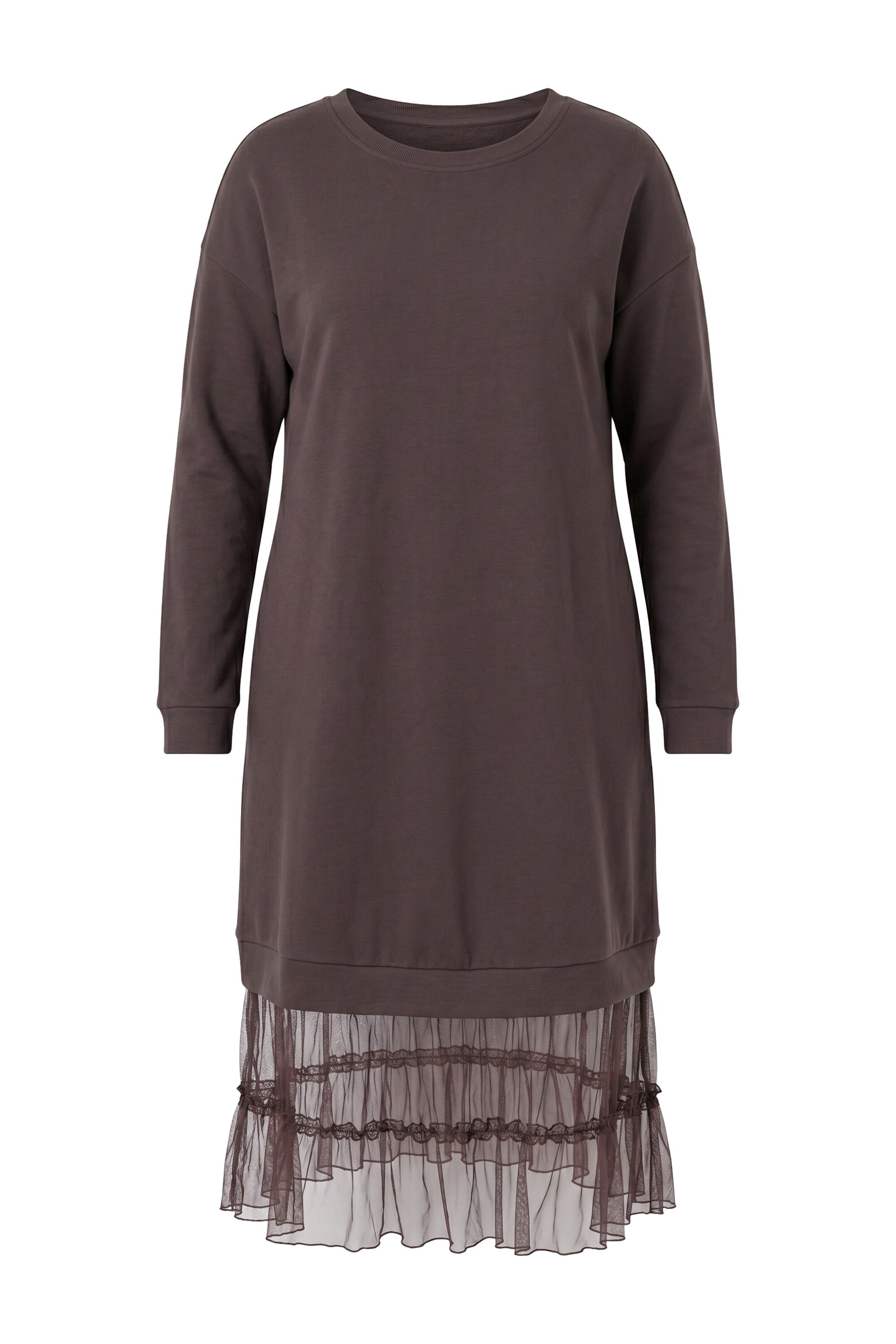 MIAMODA Dress in Brown: front