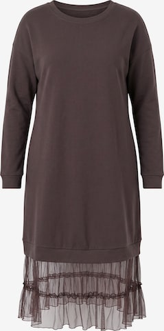 MIAMODA Dress in Brown: front