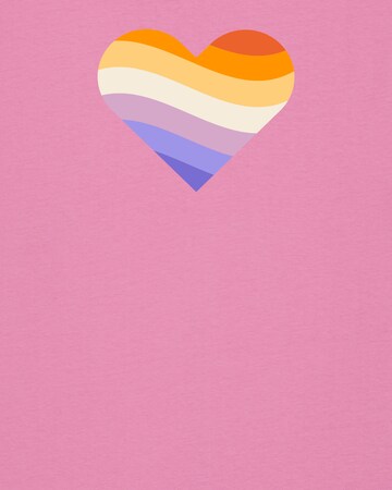 Watapparel Shirt ' Rainbow Heart ' in Roze
