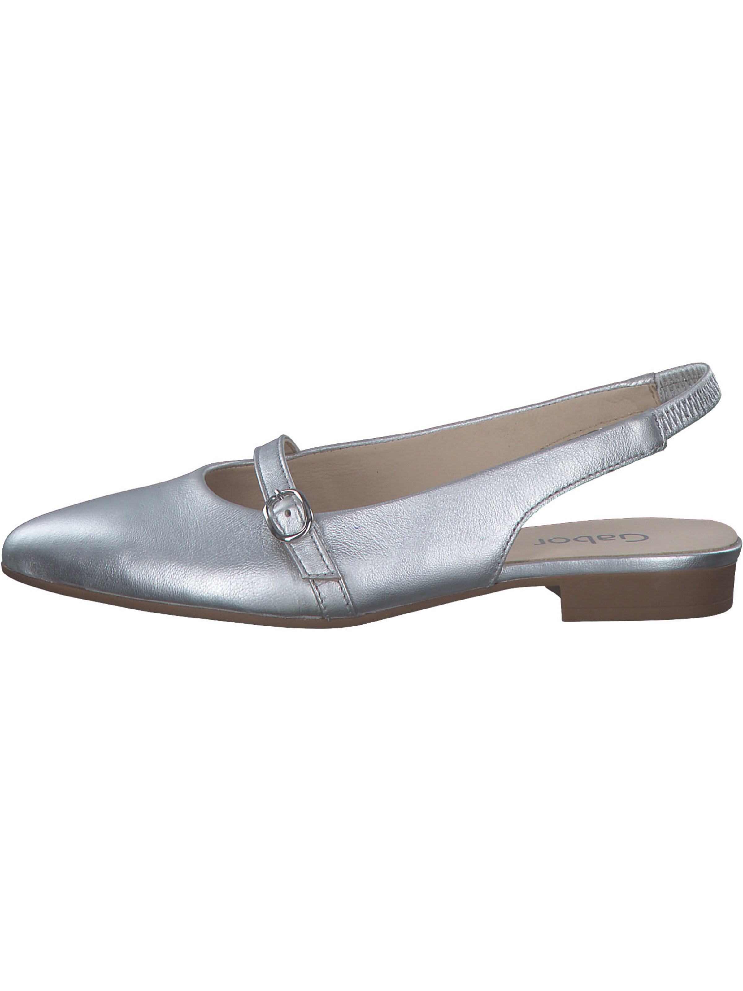GABOR Ballet Flats with Strap '61.530' in Silver