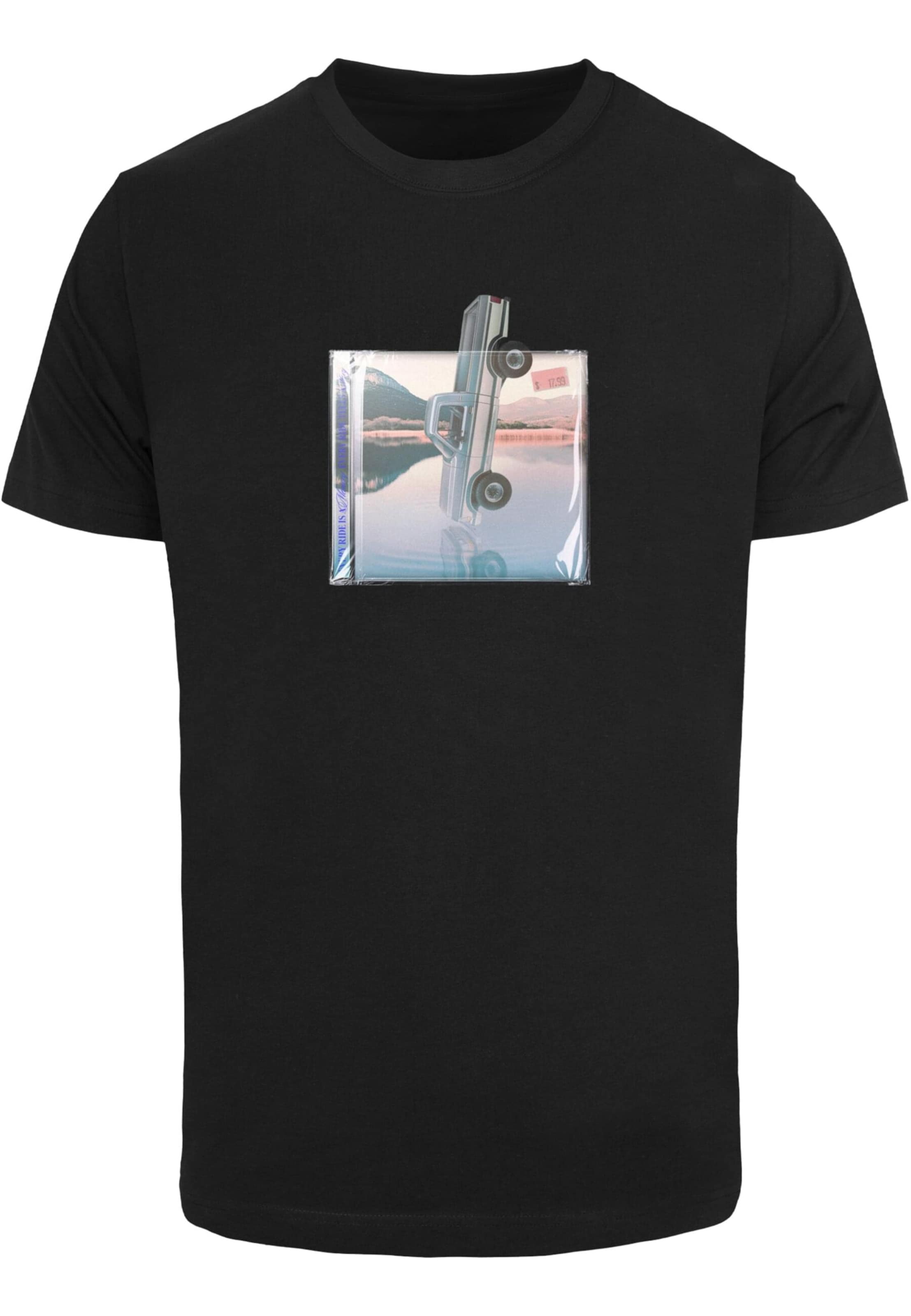 Mister Tee Тениска 'Truck Cover' в черно: отпред