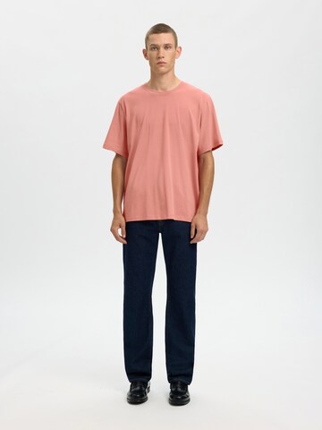 SELECTED T-Shirt 'SLHASPEN' in Pink