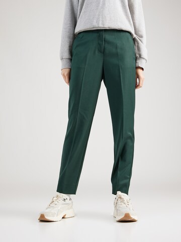 comma casual identity Slim fit Pleated Pants in Green: front