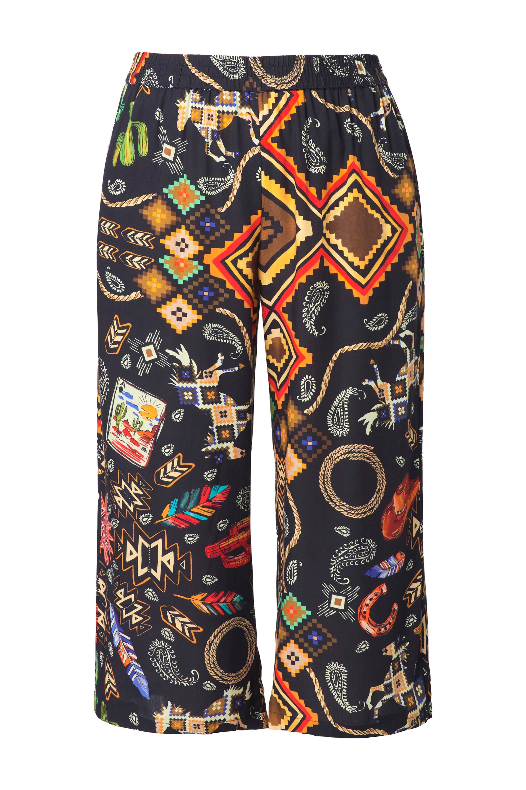 Angel of Style Wide Leg Hose in Schwarz: Vorderseite