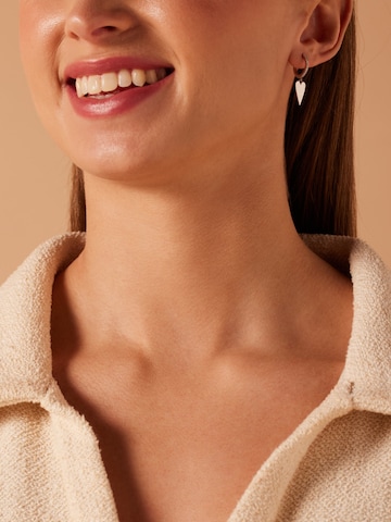 Lucardi Oorbellen 'Herz' in Zilver