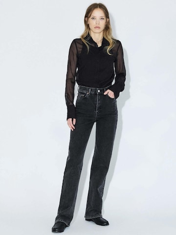 Dr. Denim Regular Jeans 'Echo High Straight' in Zwart