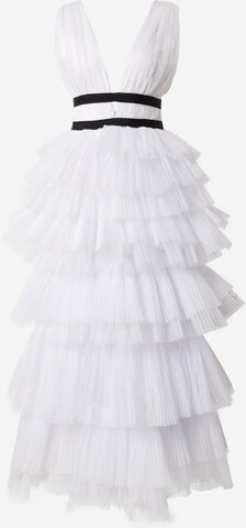 True Decadence Evening Dress in White: front