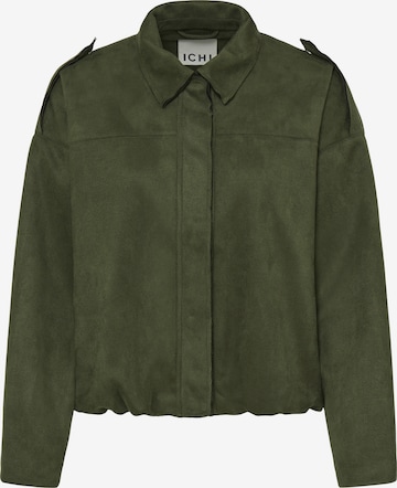 ICHI Between-season jacket in Green: front
