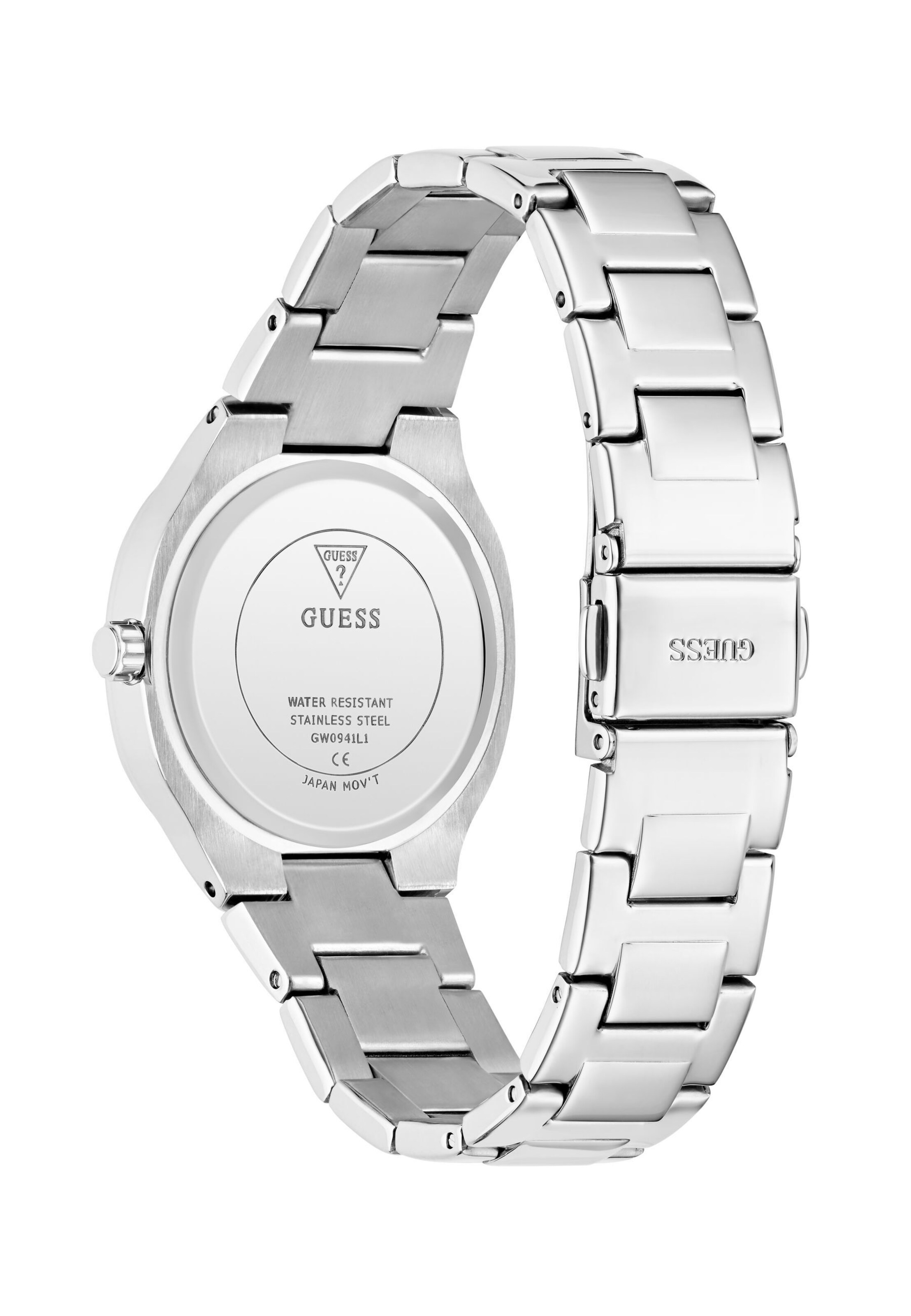 GUESS Analogt ur 'ELECTRA' i sølv