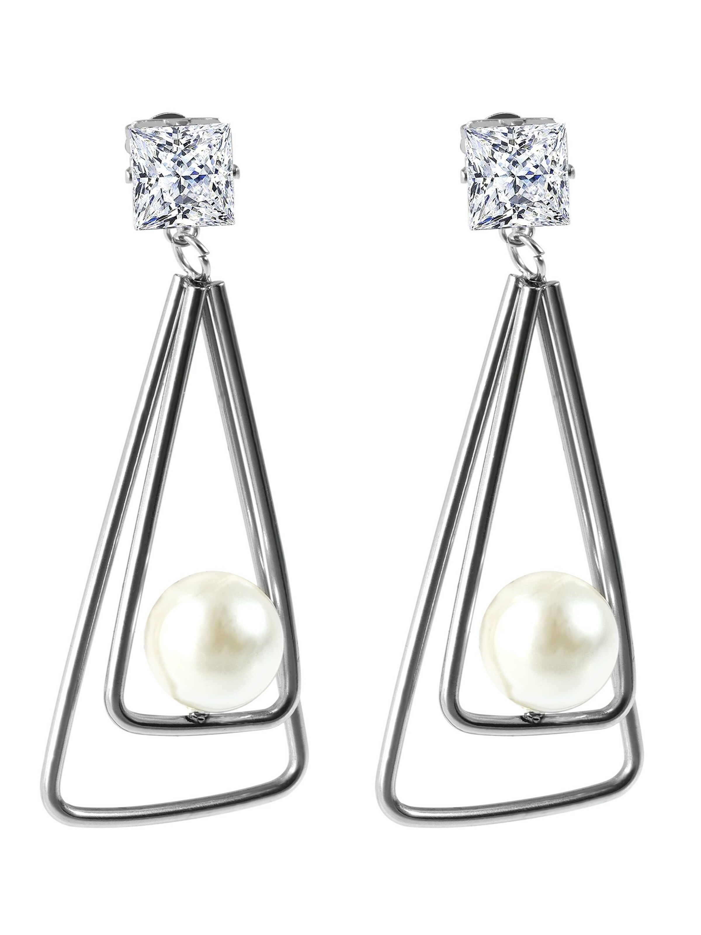 Akzent Earrings 'Jessenia' in Silver: front