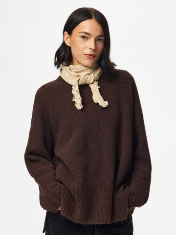 PIECES Scarf 'KOMMA' in Beige: front
