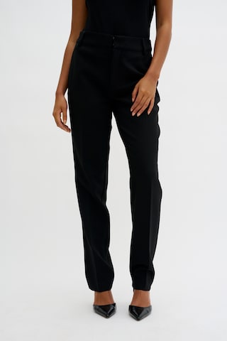 Loosefit Pantalon à plis My Essential Wardrobe en noir : devant