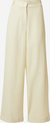 River Island - Pierna ancha Pantalón en amarillo: frente