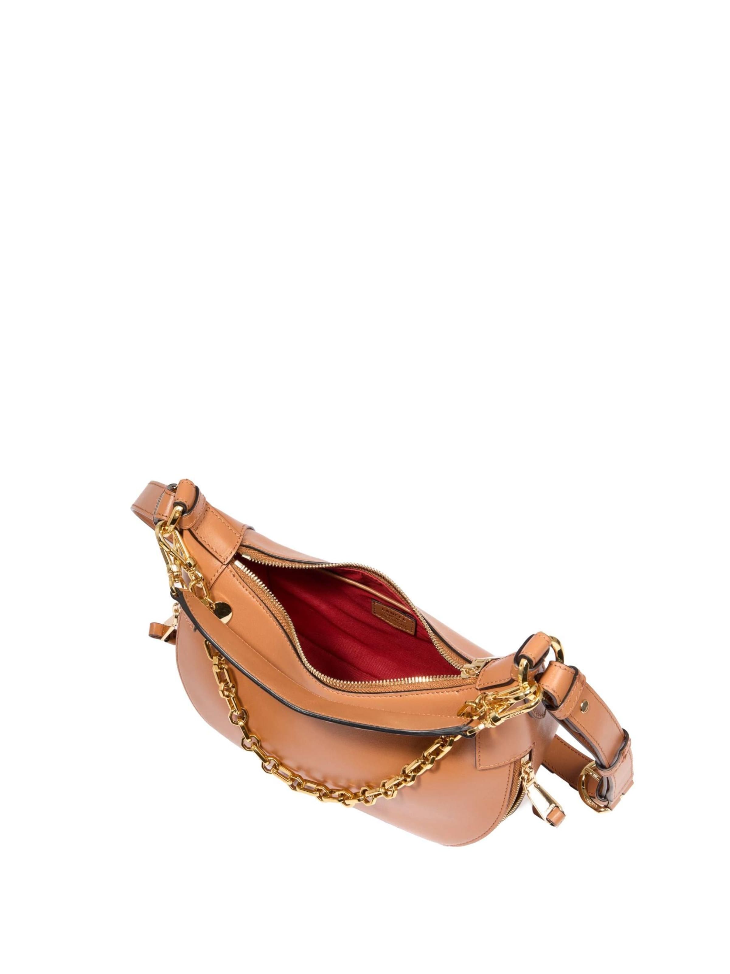 Lancel Schoudertas 'Lancel Sac Bandoulière S Origami Camel Femme' in Bruin