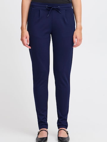 ICHI - Slimfit Pantalón 'Kate' en azul: frente