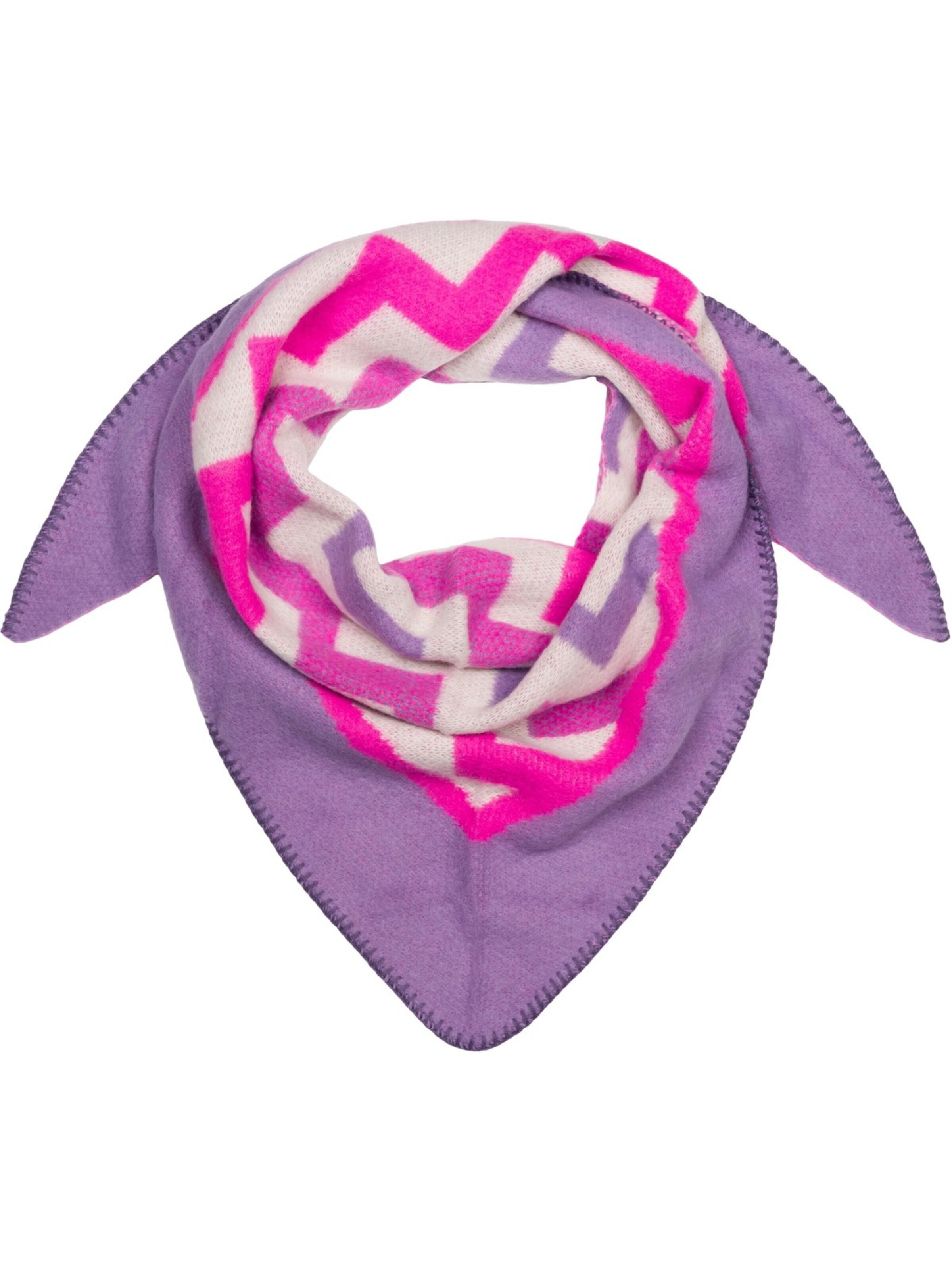 styleBREAKER Tuch 'Web Dreiecktuch Zick-Zack'‌‌‌ in Lila: Vorderseite