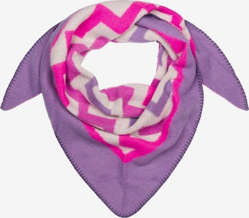styleBREAKER Tuch 'Web Dreiecktuch Zick-Zack' in Lila: Vorderseite