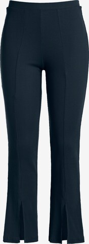 Ulla Popken Flared Broek in Blauw: voorkant