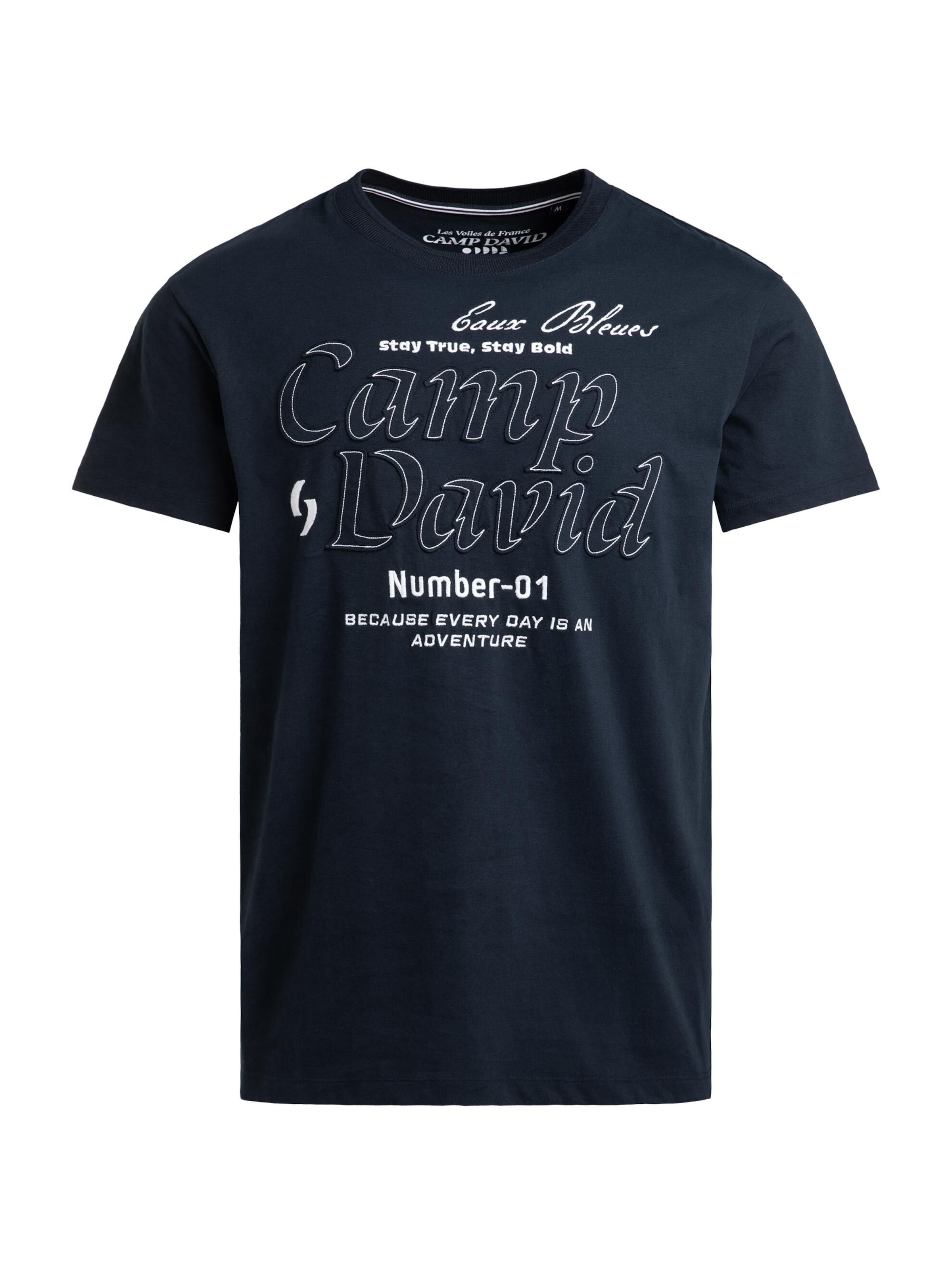 CAMP DAVID Μπλουζάκι σε μπλε: μπροστά