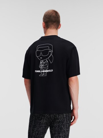 Karl Lagerfeld - Camisa 'Ikonik' em preto