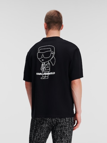 Maglietta 'Ikonik' di Karl Lagerfeld in nero