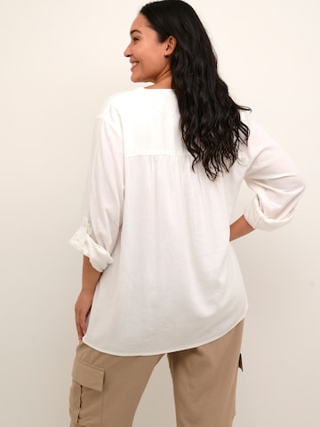 KAFFE CURVE Bluzka 'Mille' w kolorze biały