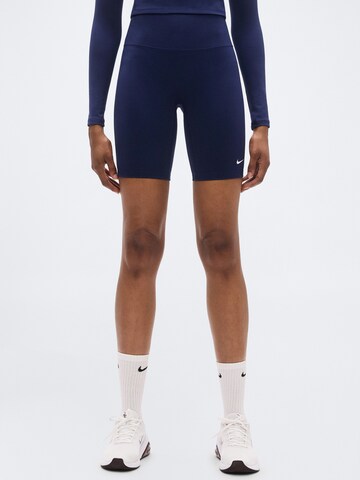 NIKE Скинни Спортивные штаны 'ONE' в Синий: спереди