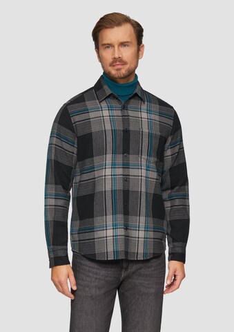 Coupe regular Chemise s.Oliver en noir : devant