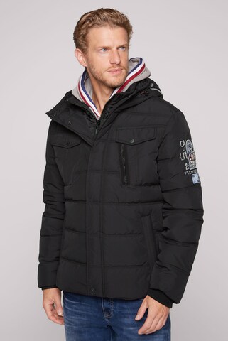 CAMP DAVID Winter Jacket in Black: front