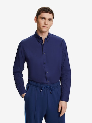 ESPRIT Regular fit Button Up Shirt in Blue: front