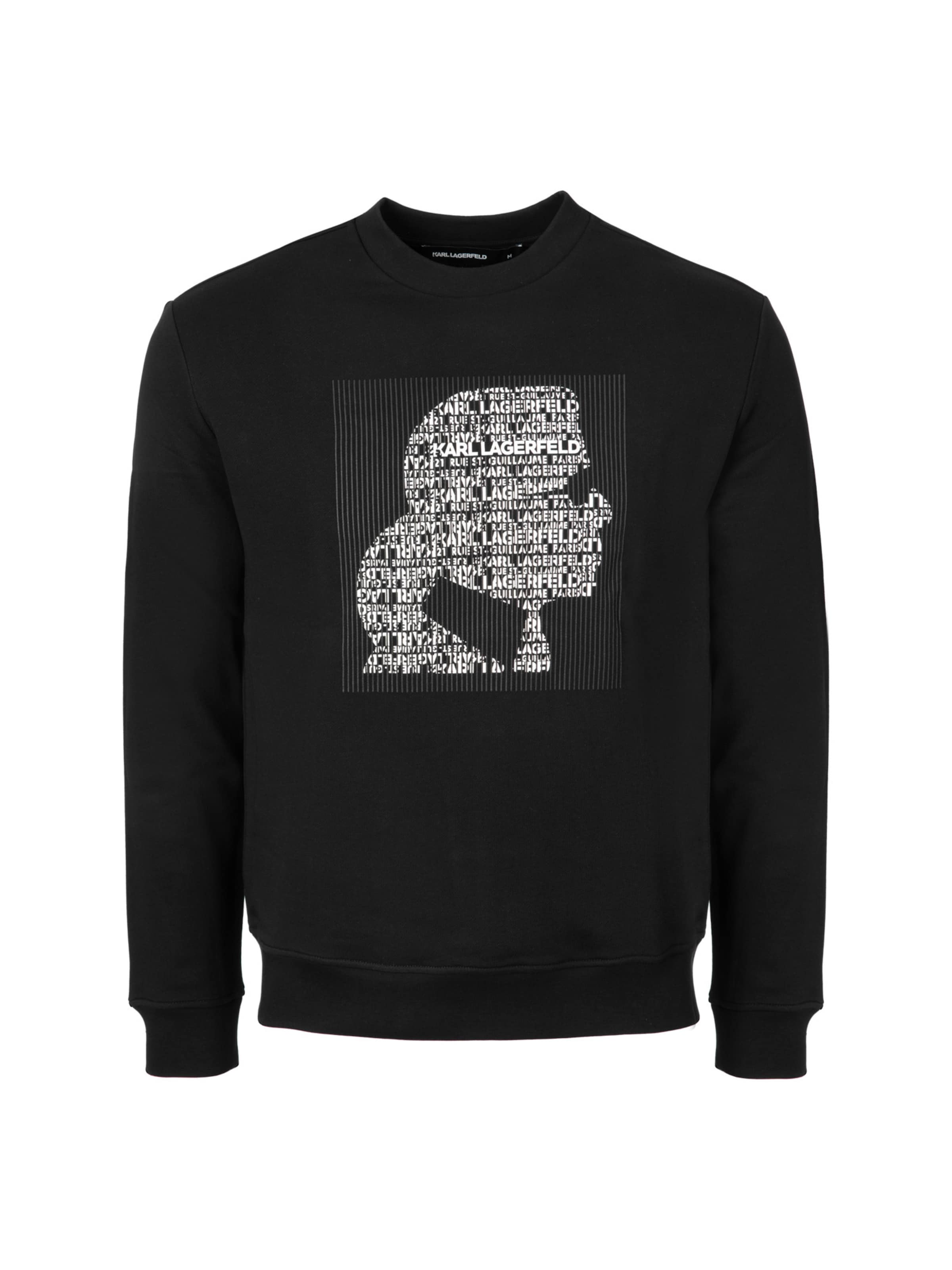 Karl Lagerfeld - Casaco em moletão em preto: frente