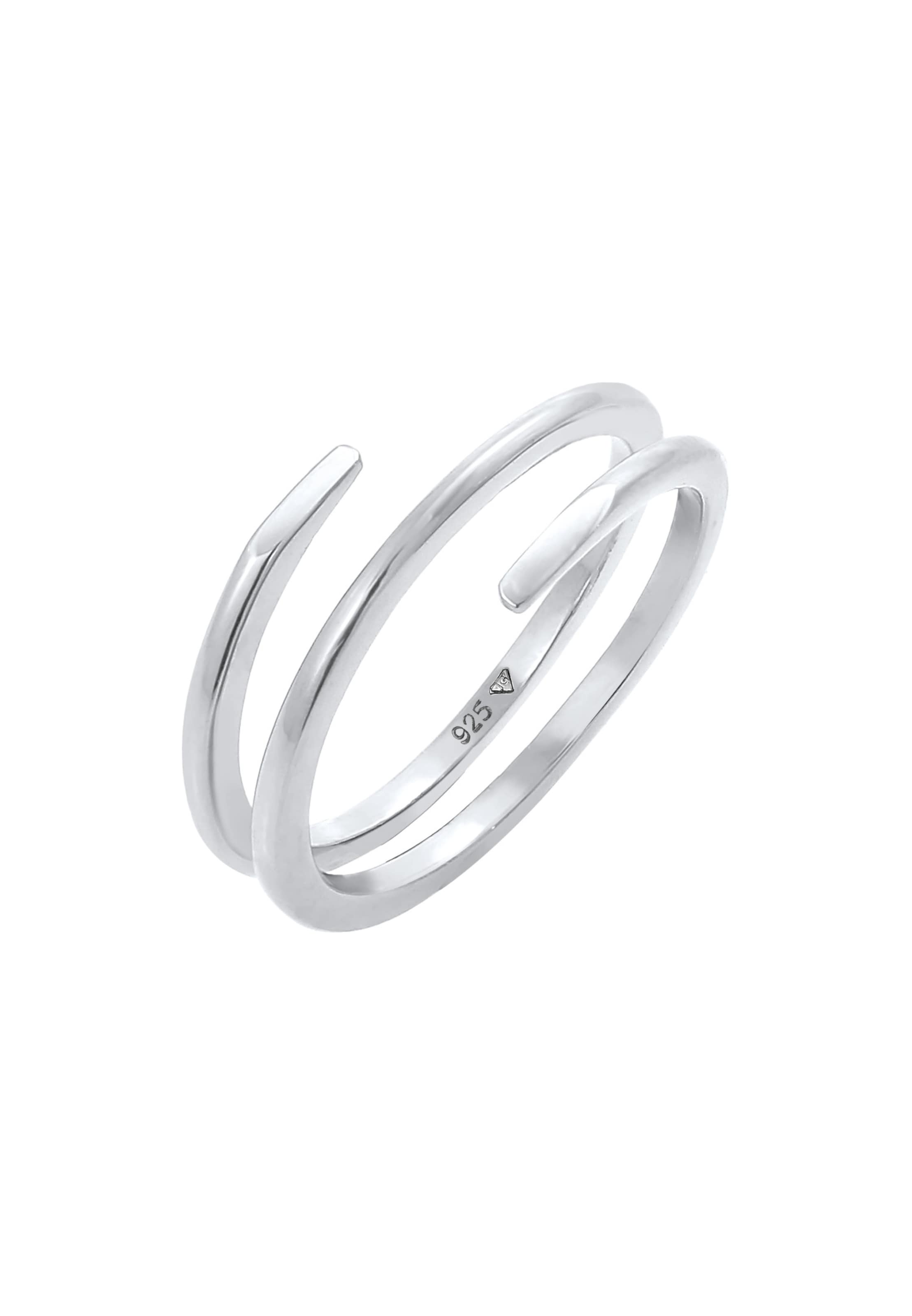 ELLI - Anel 'Geo' em prata: frente