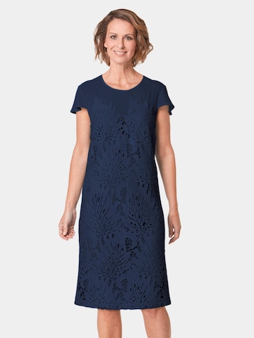 Robe de cocktail Goldner en bleu : devant