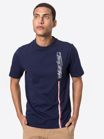 T-Shirt TOMMY HILFIGER en bleu : devant