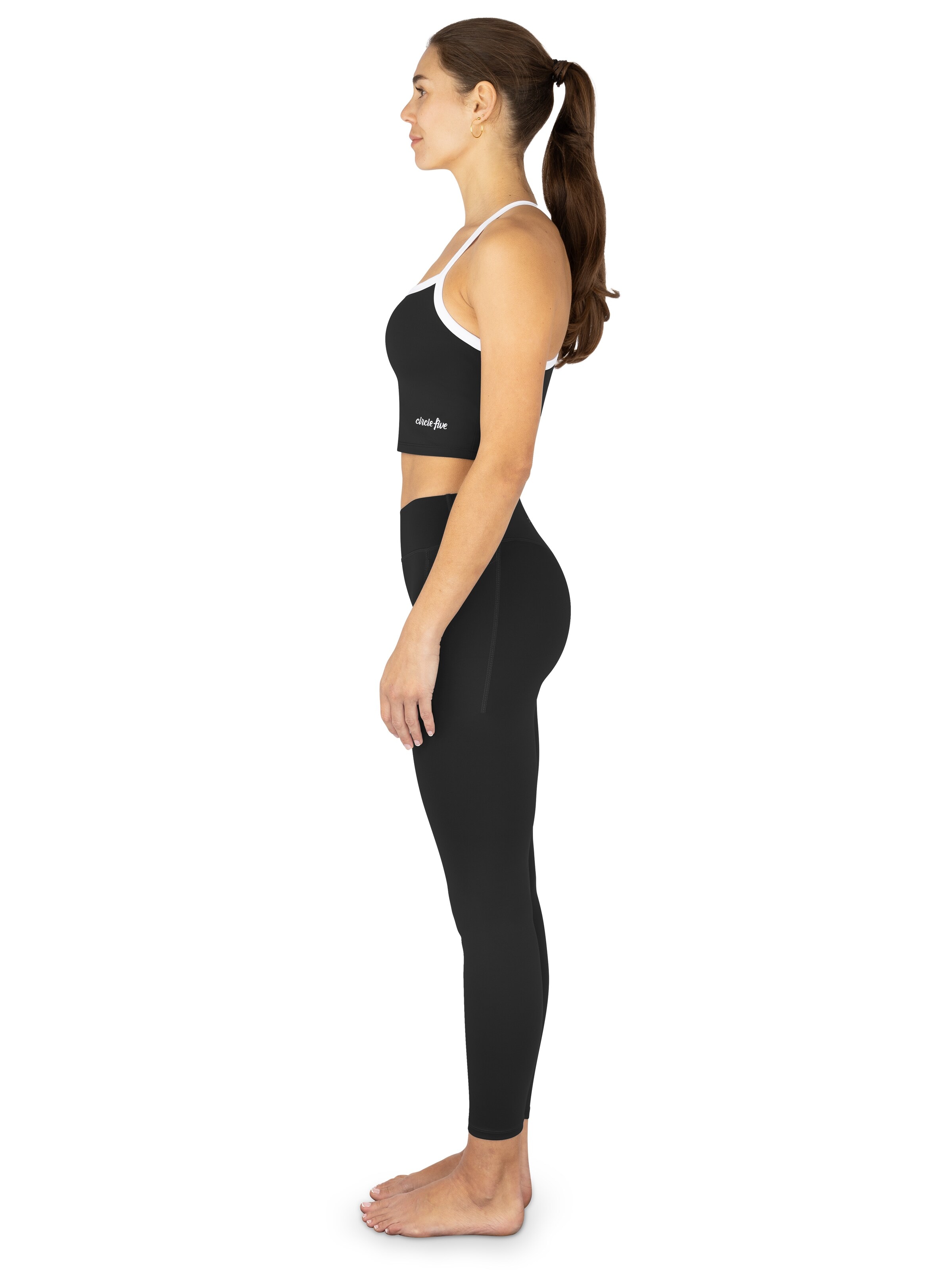 Circle Five Skinny Leggings 'Shapinghose Sportleggings mit Taschen'‌ in Schwarz