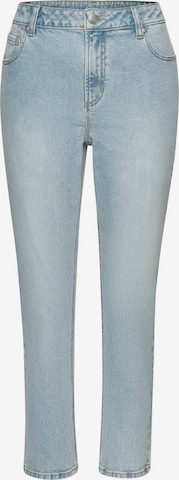 LASCANA Slimfit Jeans in Blauw: voorkant